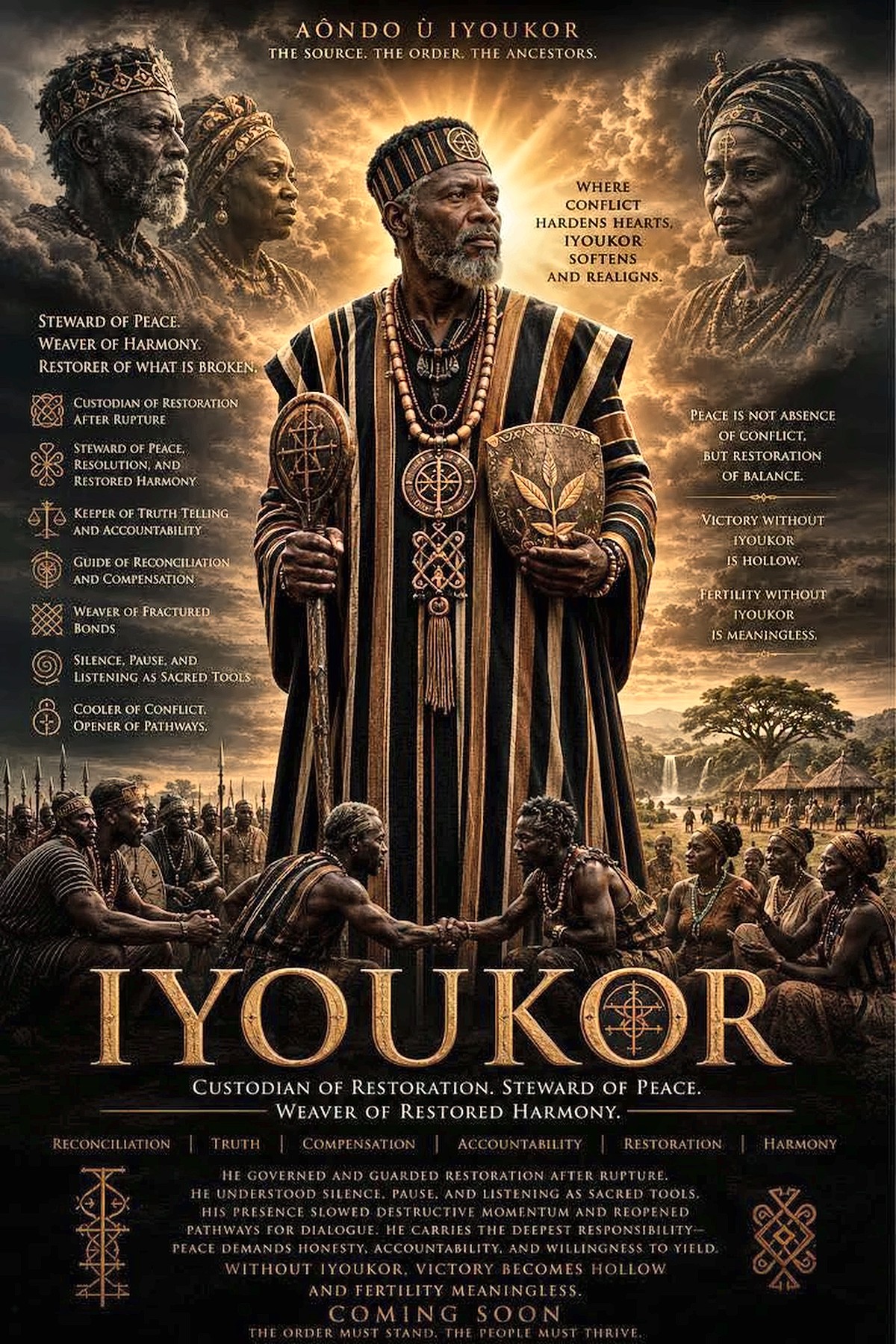 Poster: Iyoukor, Custodian of Restoration, Steward of Peace, Weaver of Restored Harmony